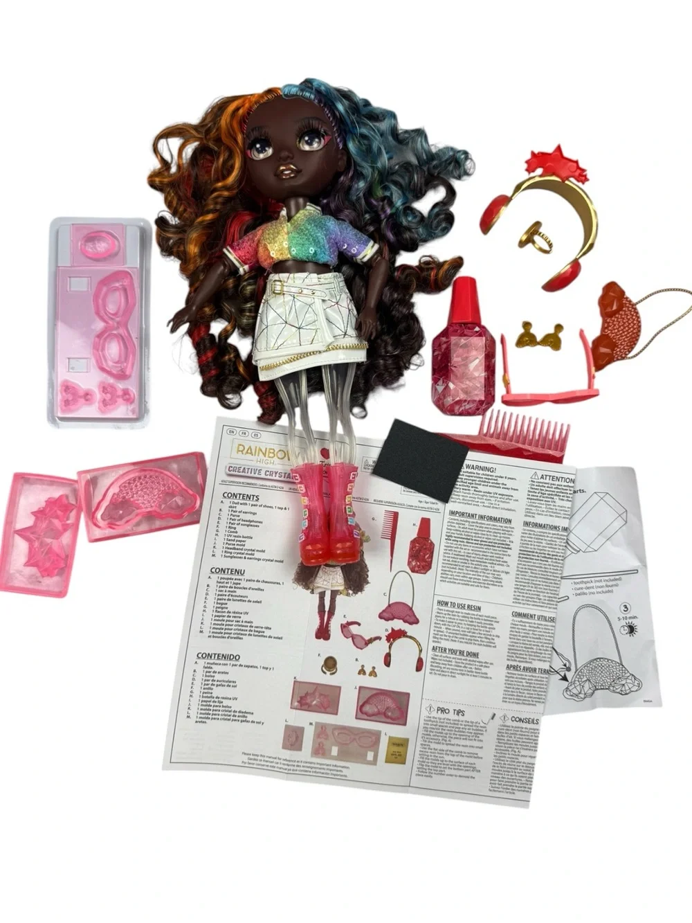 Rainbow High Creative Crystals Iris Fashion Doll with Crystal Accessory Kit